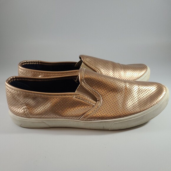 Charles Albert Ladies Slip On Flats Gold Size 8 Bronze Copper - Picture 3 of 7